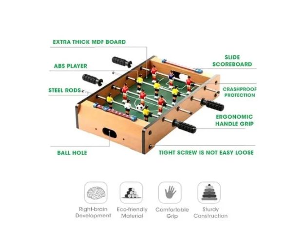 Portable Table Football Set Tabletop Foosball Desktop  Soccer Board