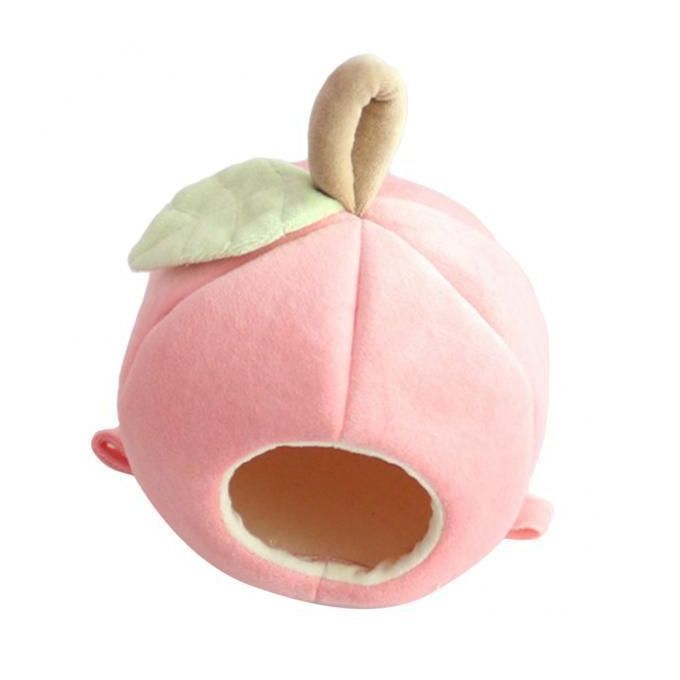 2X Shape Nest Hamster Bed Hammock Warm Cave House Pink