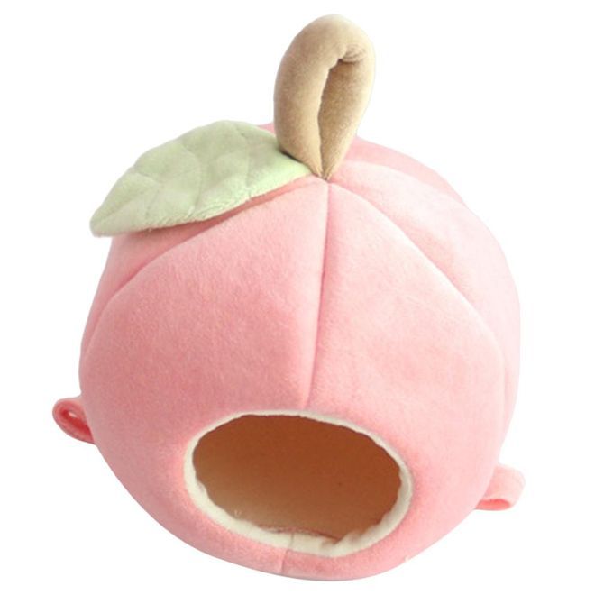 2X Shape Nest Hamster Bed Hammock Warm Cave House Pink