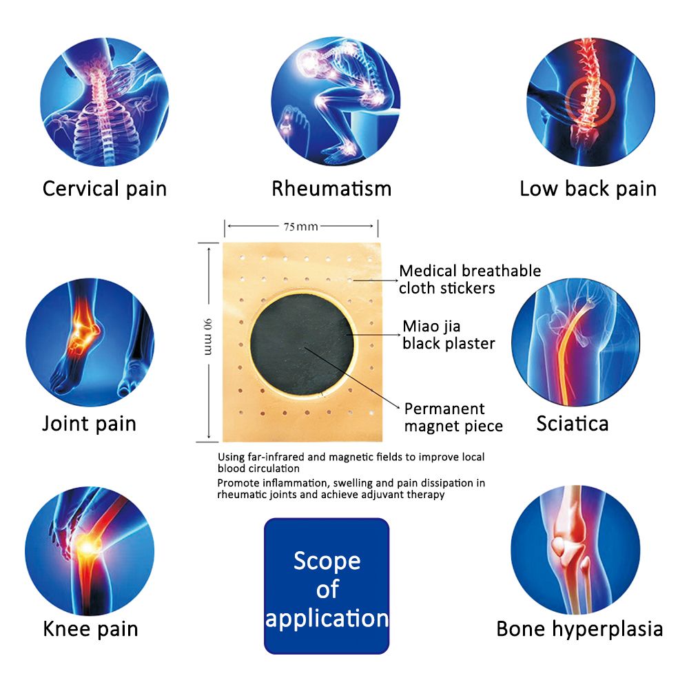 Patch Hyperplasia Plaster Treatment Pain Magnetic Medicine Chinese Osteoarthritis 12pcs/2 Joint Packs Pelief Bone Hyperosteogeny