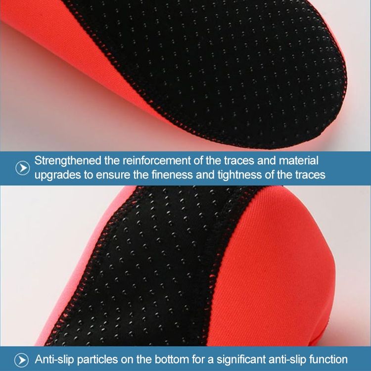 Non-slip Plastic Grain Texture Thick Cloth Sole Solid Color Diving Shoes And Socks, One Pair XXXL