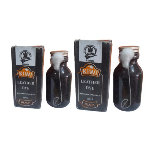 Black Kiwi Dye For Leather Shoe 2pcs