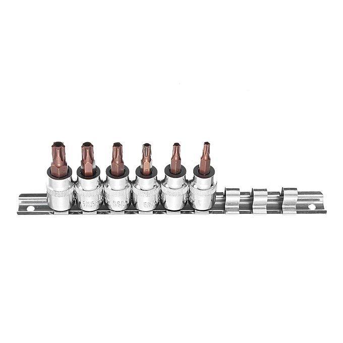 9Pcs 3/8'' Drive 5 Point Star Torx Socket Bit Screwdriver T10 - T50 Tools Set