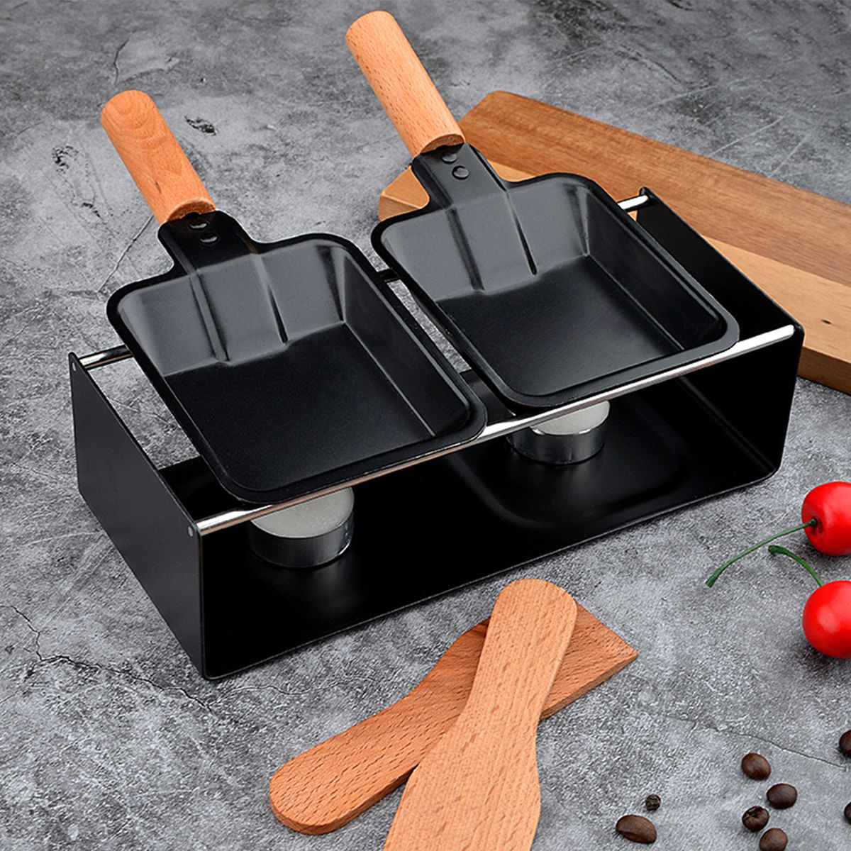 Cheese Raclette Set Cheese Melter Pan Non-Stick Raclette