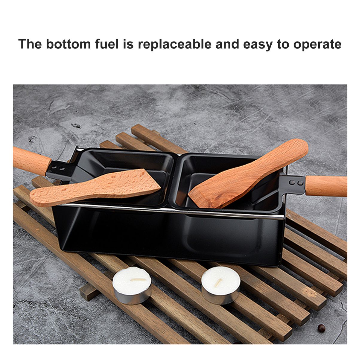Cheese Raclette Set Cheese Melter Pan Non-Stick Raclette