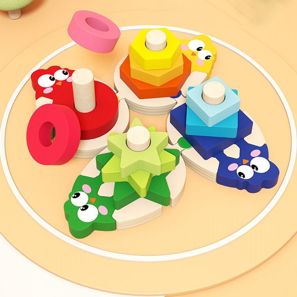 Wooden Sorting & Stacking Toys for Girls Boys Preschool