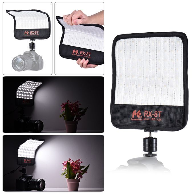 FalconEyes RX-8T 16W Mini LED Light Dimmable 5600K CRI94 Fle