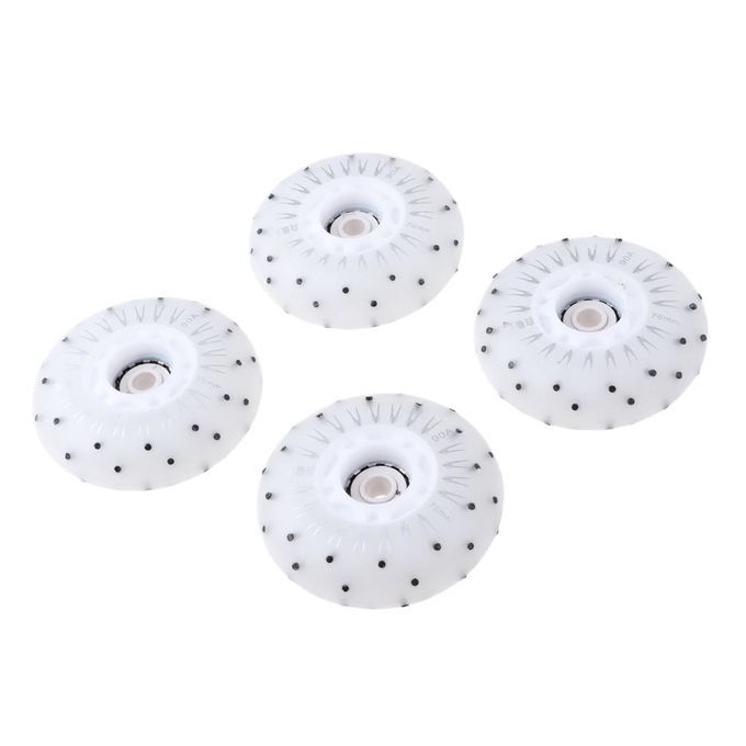 4pcs Flash Speed Skating Wheels Light Up Wheels For Roller 76mm White