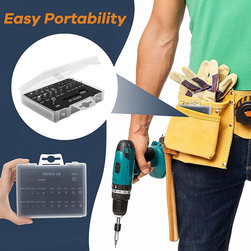 22 PCS Screw Extractor Kit, HSS Remover Set With Bit &