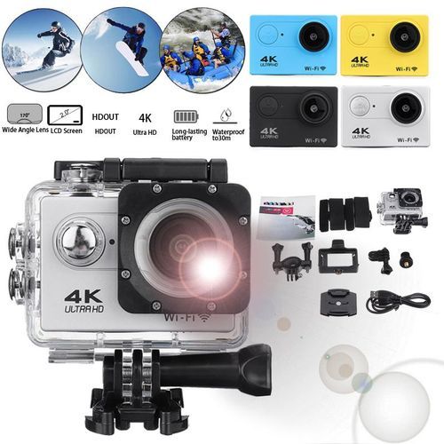 Action Camera Ultra Hd 4k 30m Wifi 2.0 170d Screen 1080p  Underwater Waterproof Sport Camera Go Extreme Pro Cam(Black)