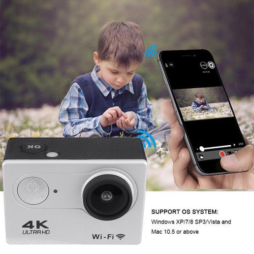 Action Camera Ultra Hd 4k 30m Wifi 2.0 170d Screen 1080p  Underwater Waterproof Sport Camera Go Extreme Pro Cam(Black)