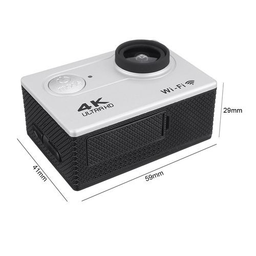 Action Camera Ultra Hd 4k 30m Wifi 2.0 170d Screen 1080p  Underwater Waterproof Sport Camera Go Extreme Pro Cam(Silver)
