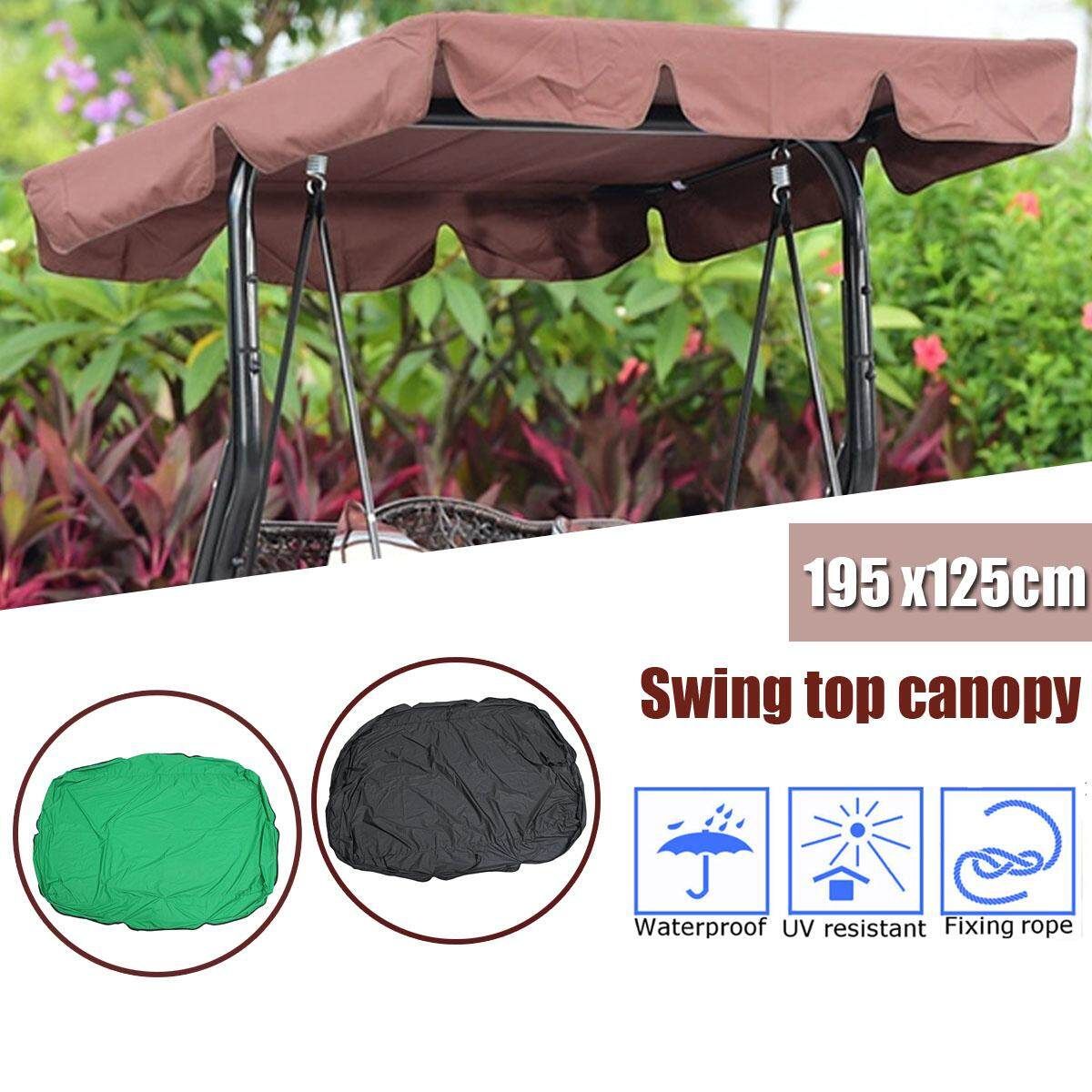 AU 78''x50'' Swing Chair 2-3 Seater Hammock Garden Canopy Bench Seat Yard Cover Coffee