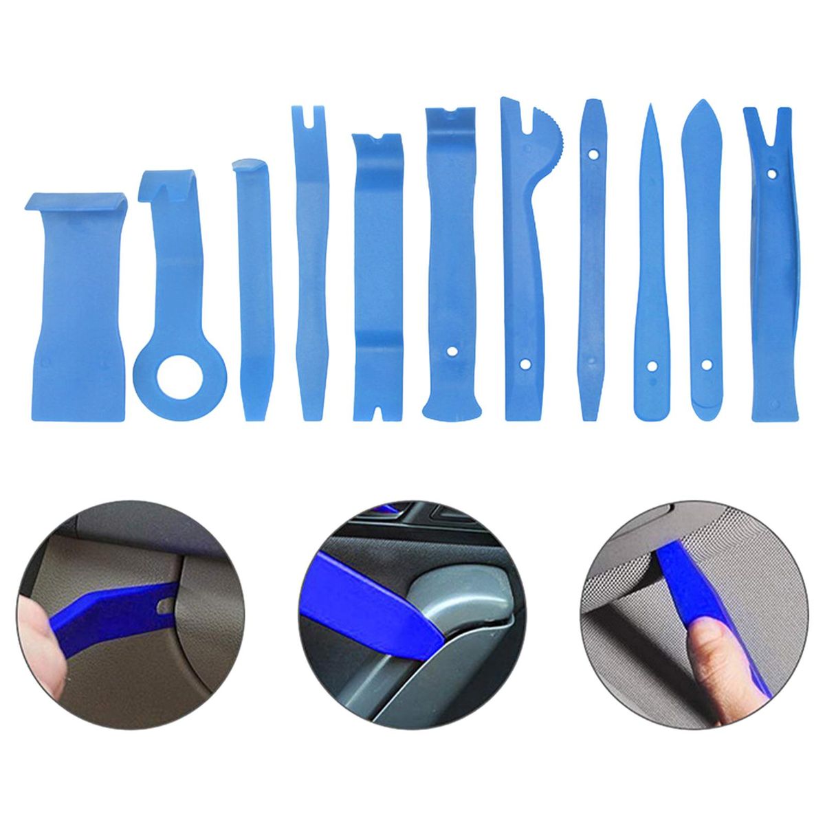 11Pcs Car Audio Repair Tools, Door Panel, Car Pry Removal Light Blue