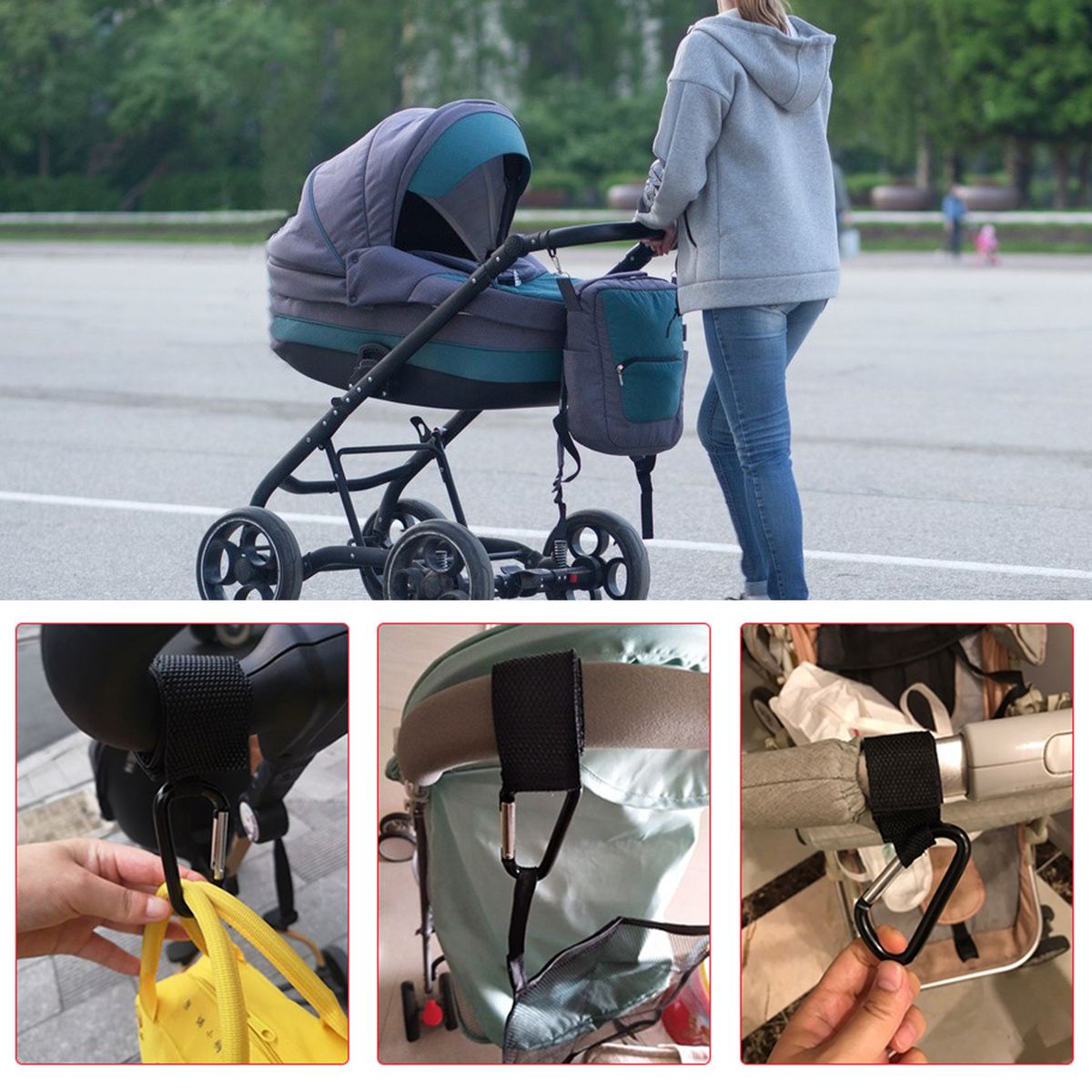 Baby Stroller Hooks 2 Pcs Multi Purpose Hooks Hanger