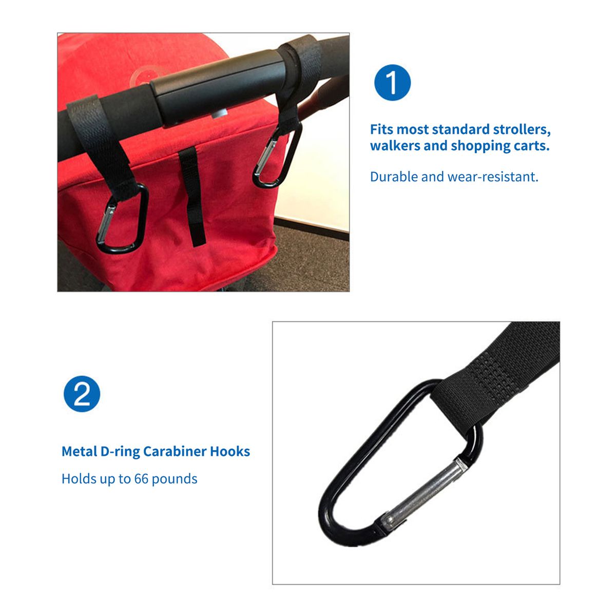 Baby Stroller Hooks 2 Pcs Multi Purpose Hooks Hanger