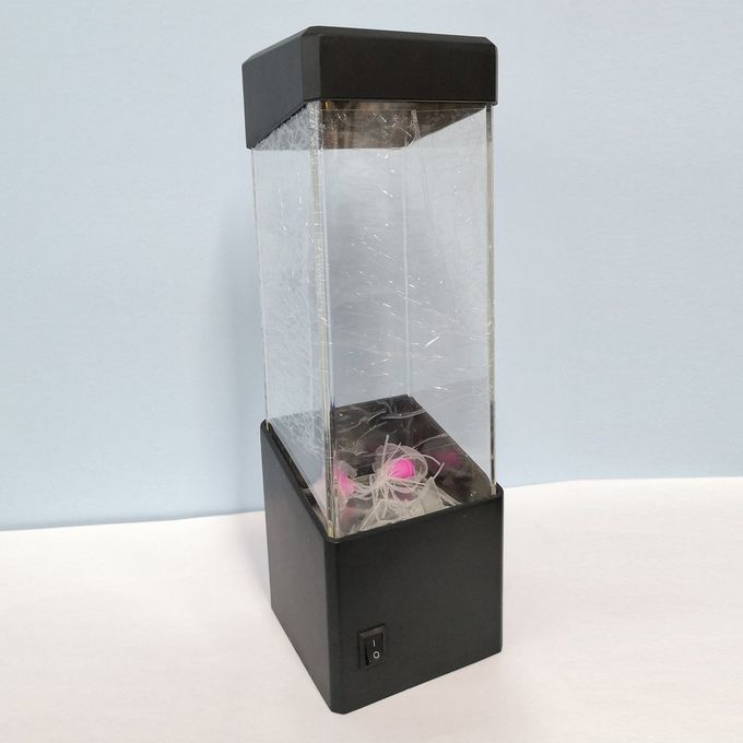 Jellyfish Water Aquarium Tank     Relax Bedside Mood Light For Home De Or-Black