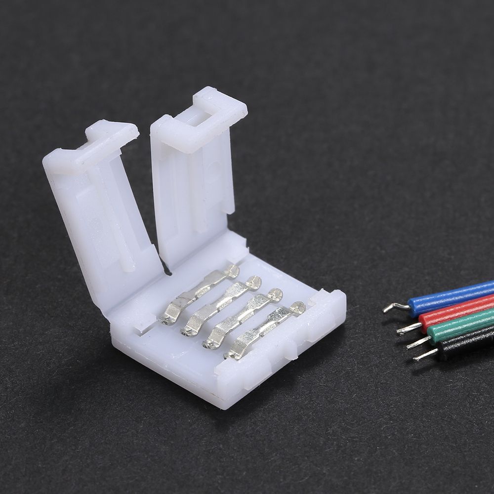 4 Pins RGB LED Strip Connector Quick Splitter 10 Pack White