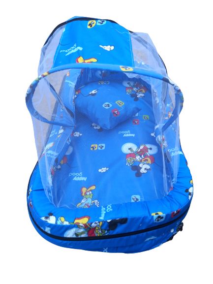 Mobile Baby Bed Crib With Net - Multicolor