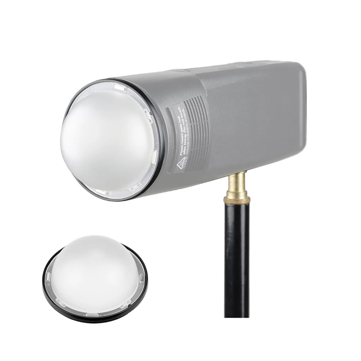 AK-R11 Dome Diffuser Compatible for Godox H200R Round Flash Head