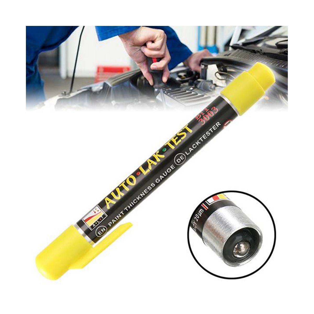 2 PCS Paint Thickness Tester Gauge for Car Tool Crash Checking Meter