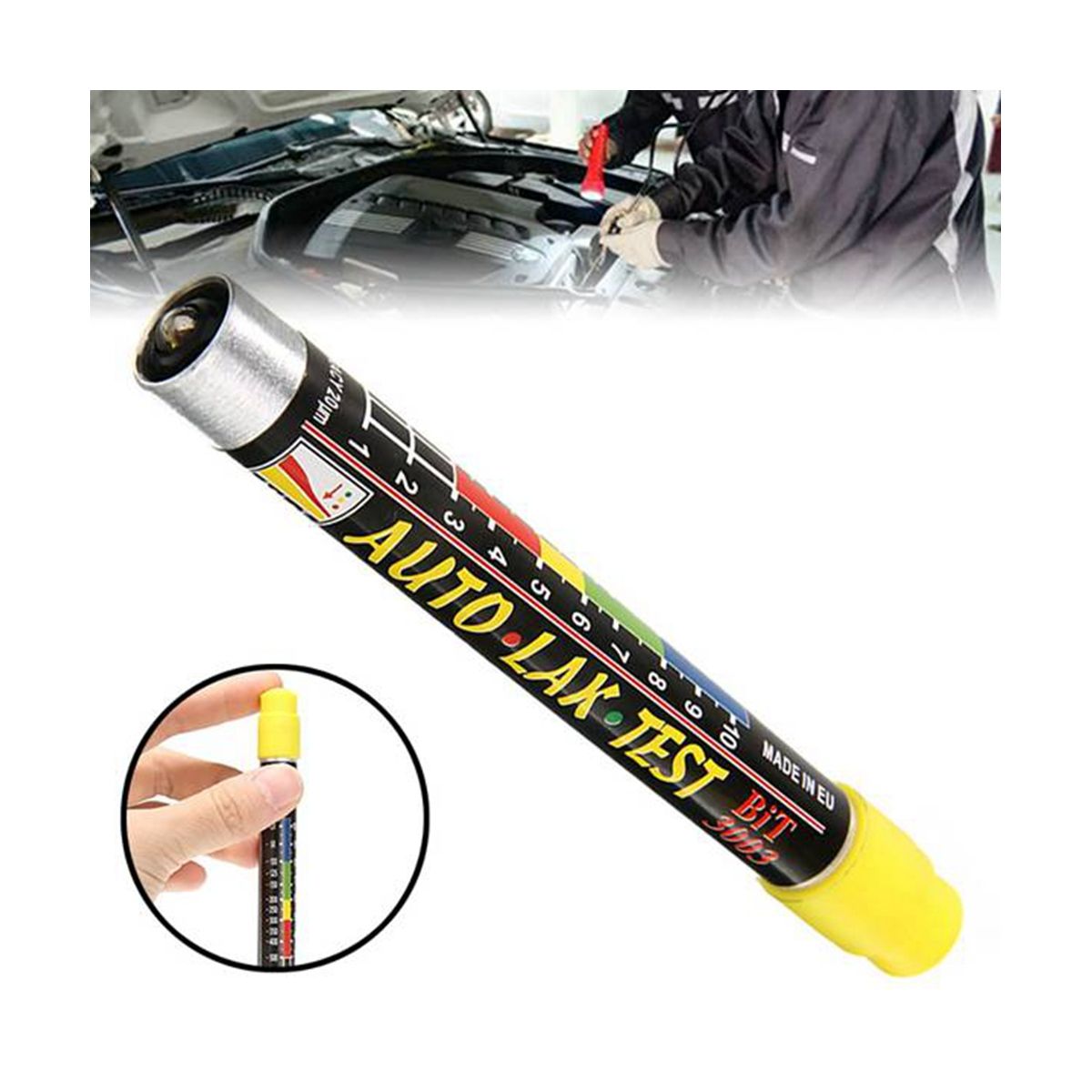2 PCS Paint Thickness Tester Gauge for Car Tool Crash Checking Meter