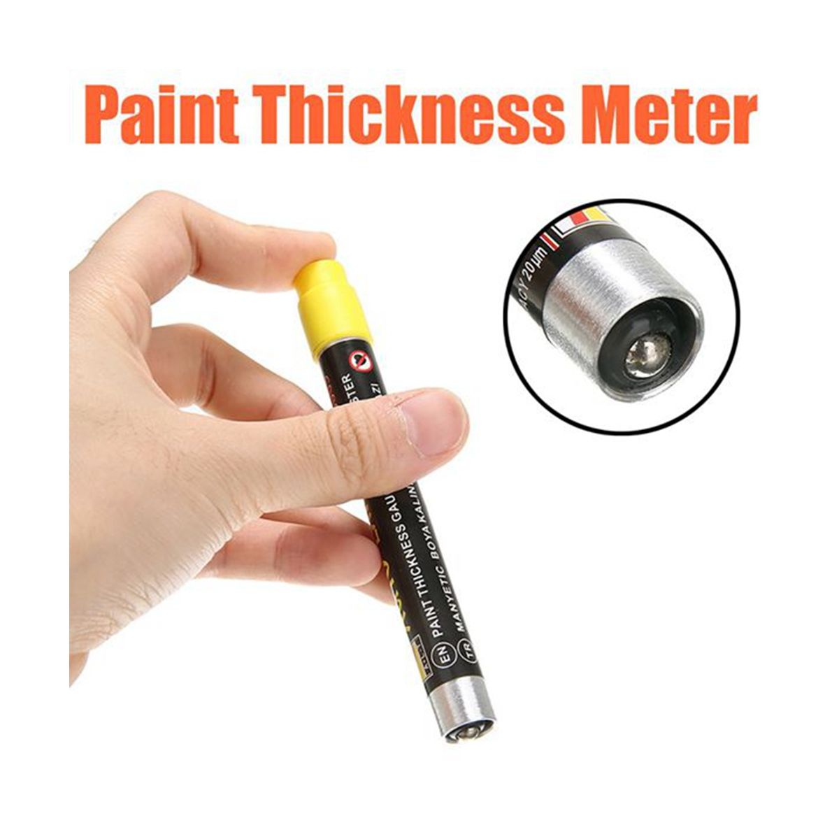 2 PCS Paint Thickness Tester Gauge for Car Tool Crash Checking Meter