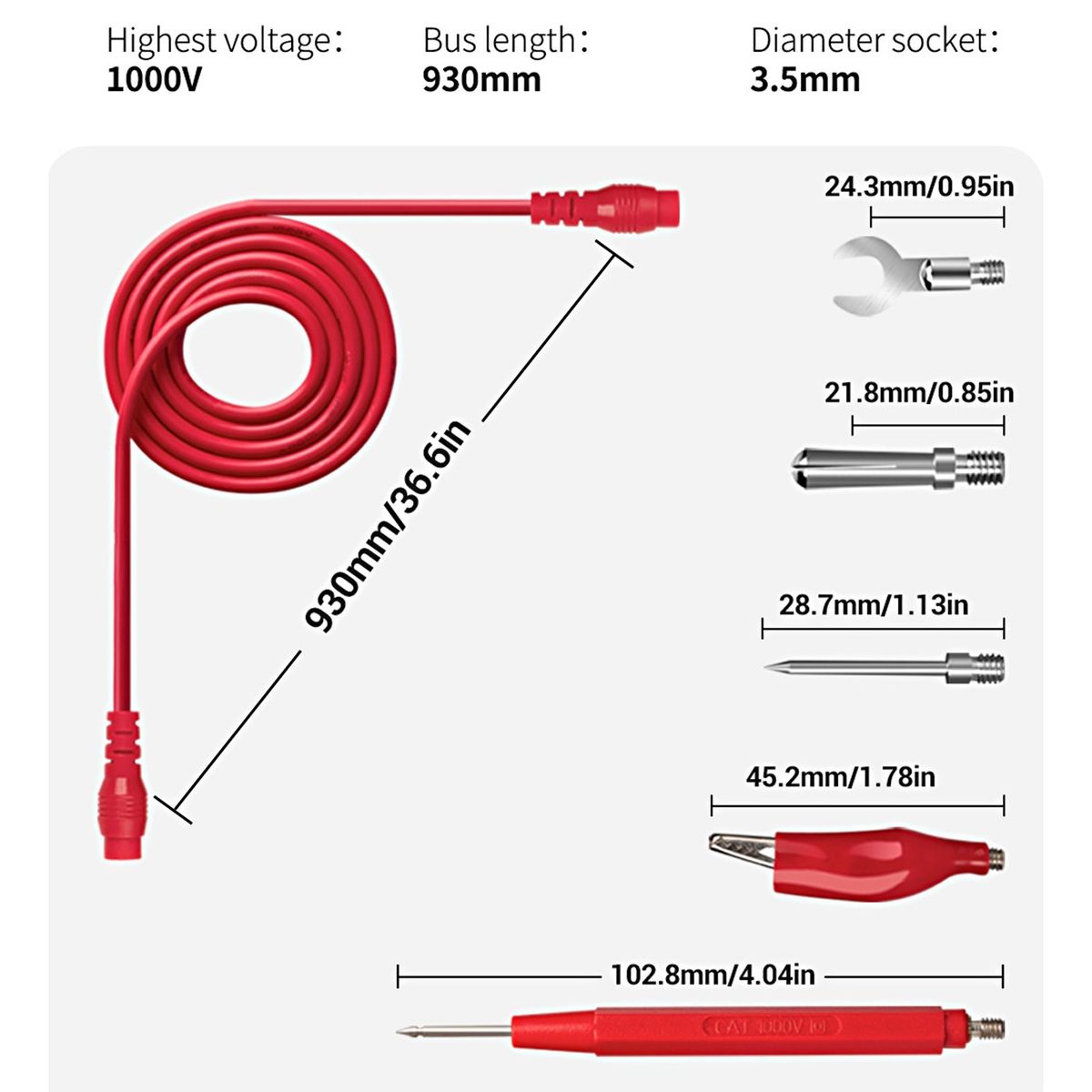 16Pcs Multifunctional Digital Test Lead Set Super Sharp Tips