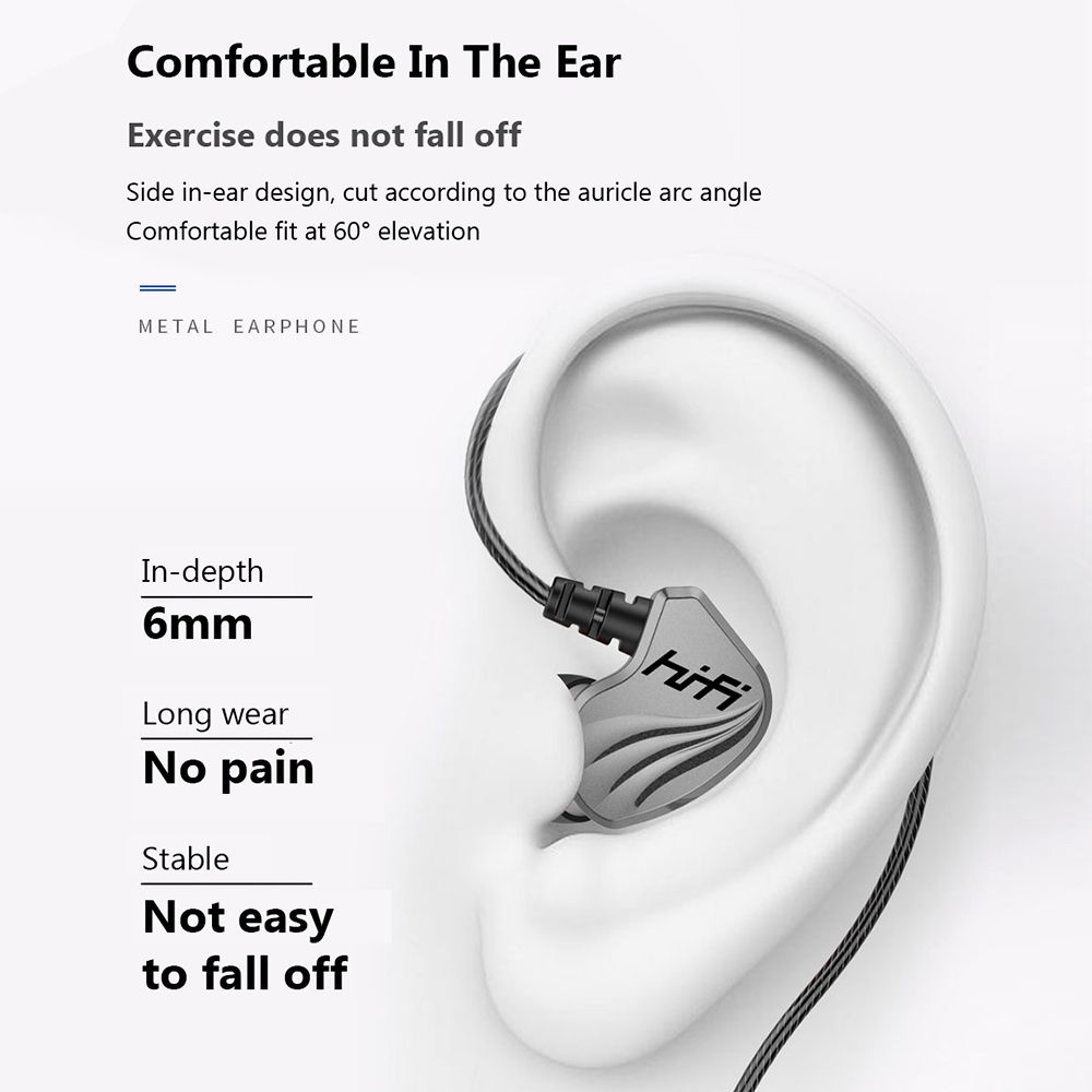 In-Ear Headphones Wired Sports Headphones 6D Surround Bass