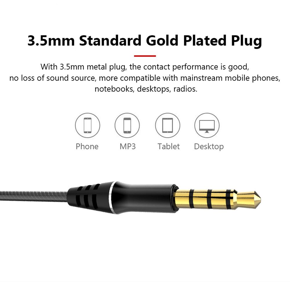 In-Ear Headphones Wired Sports Headphones 6D Surround Bass