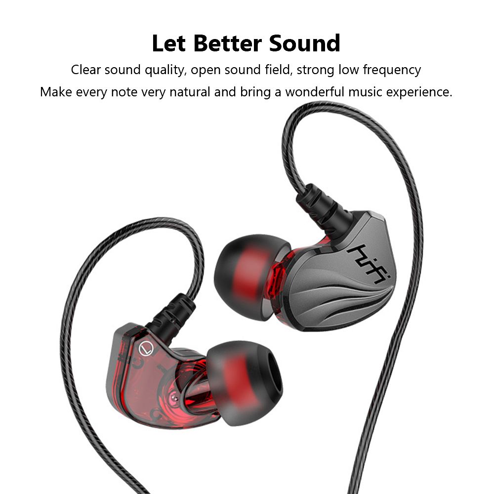 In-Ear Headphones Wired Sports Headphones 6D Surround Bass