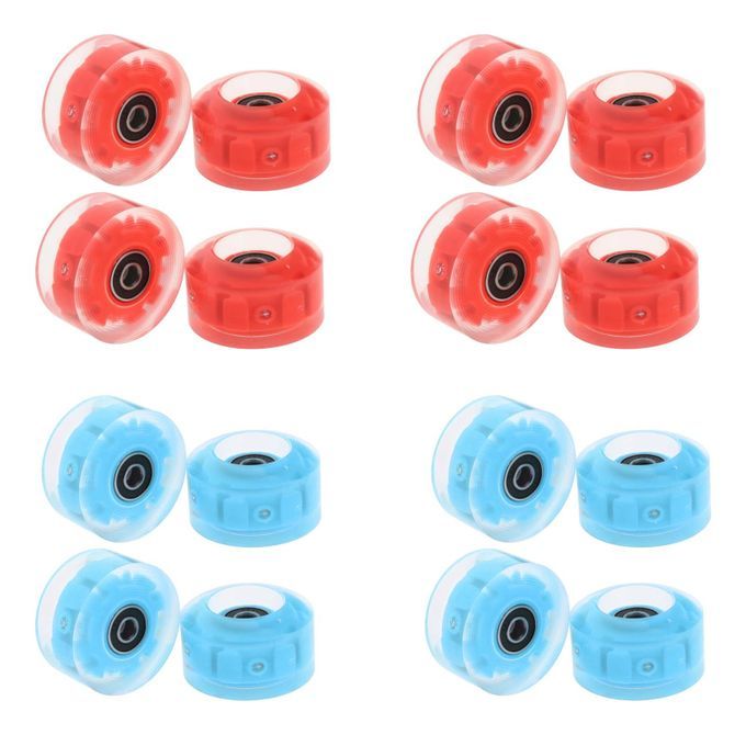 8 Pack Roller Skate Wheels Luminous Light Up, With Bearings Installed