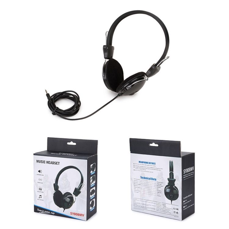 Soyto SY808MV Computer Headset, Color: Black 6.5mm