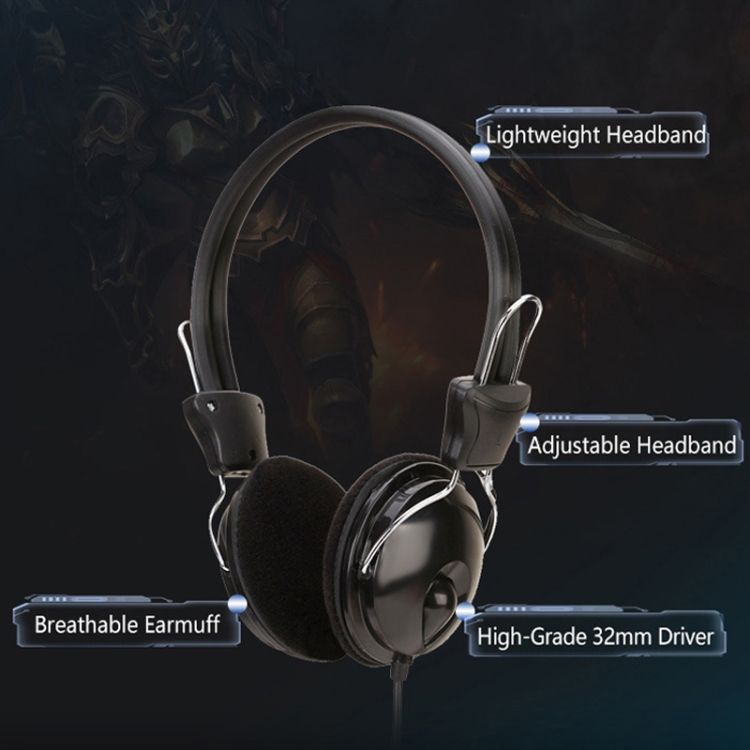 Soyto SY808MV Computer Headset, Color: Black 6.5mm