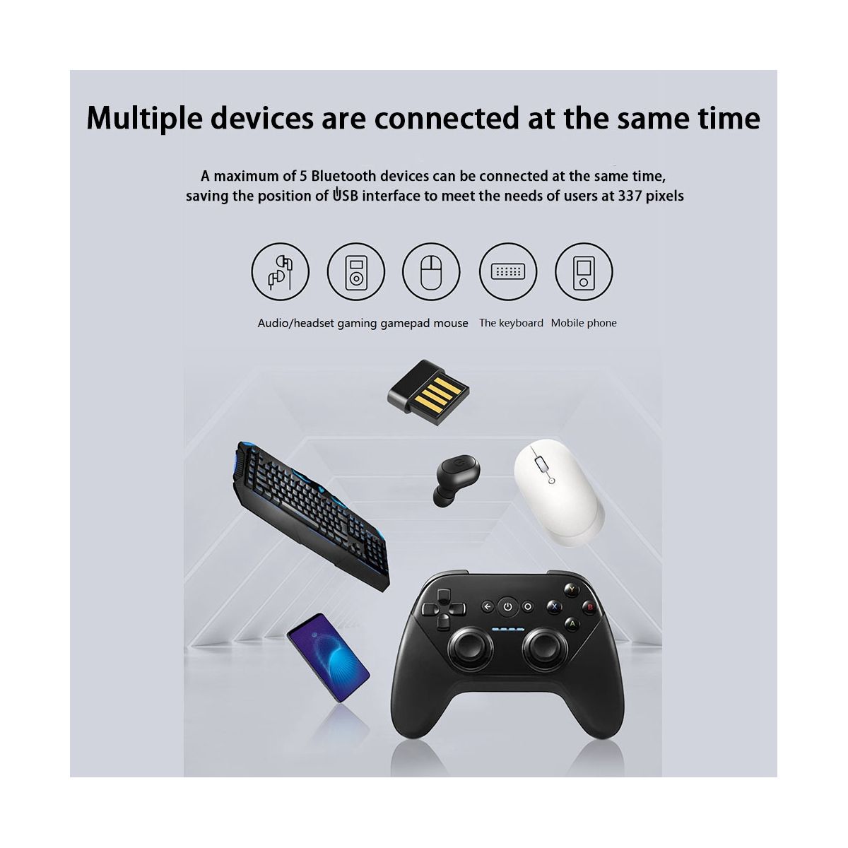 USB Bluetooth Adapter Computer USB Bluetooth 5.3 Receiver