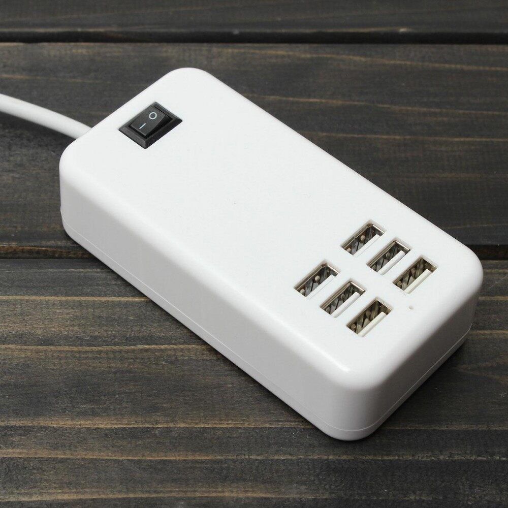 30W 6-Port Portable USB Hub Rapid Car Charger Adapter For Smartphone Tablet US