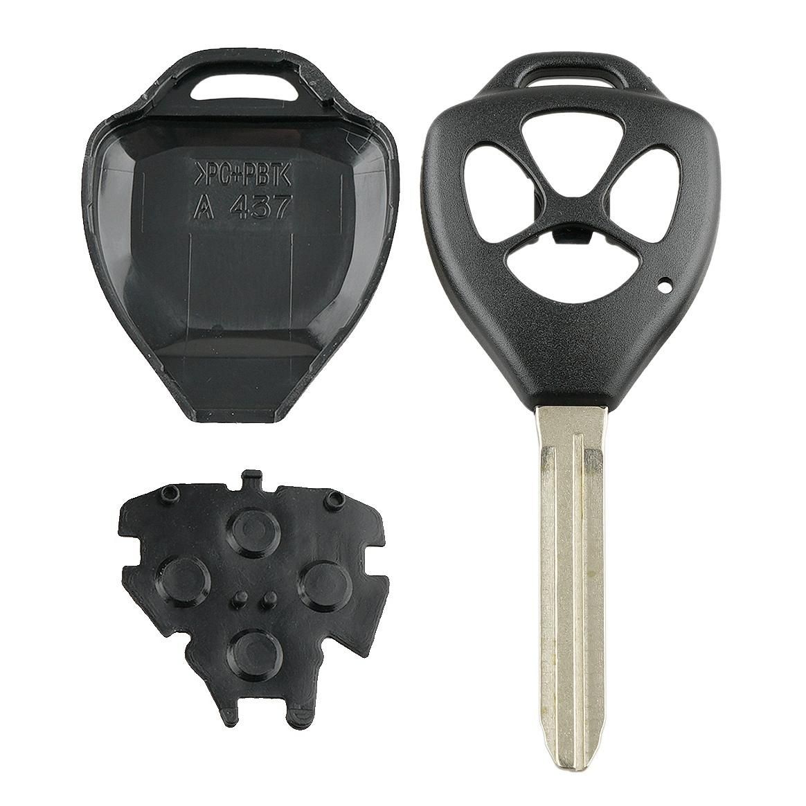2 x Remote Car Key Fob Shell Case for 2007 2008 2009 2010 2011 Toyota Camry Rav4