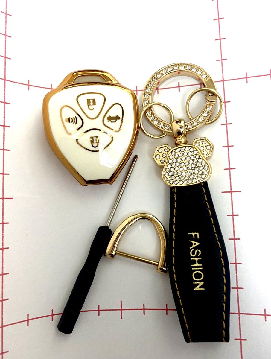 Toyota Electroplate Car Key Fob Cover + Key Holder