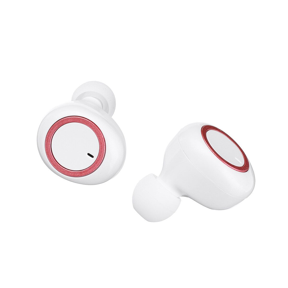 Wireless Sweatproof Bluetooth 5.0 In Ear Mic Stereo Headphone Li-polymer 250mAH Magnetic Sensor Point 3D Surround Stereo Hi-Fi Sound Quality Smart Touch Control For Jogging Yoga Hiking Traveling White+Pink