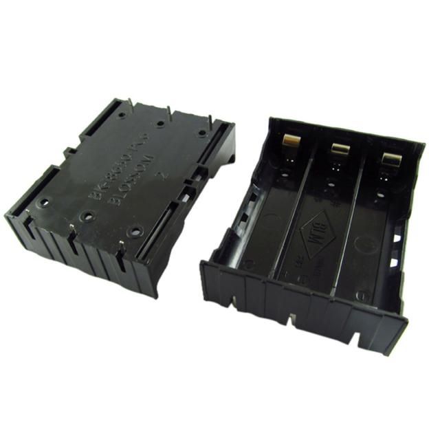 1pcs DIY Black Storage Box Holder Case For 3 X 18650 3.7V Rechargeable Batteries
