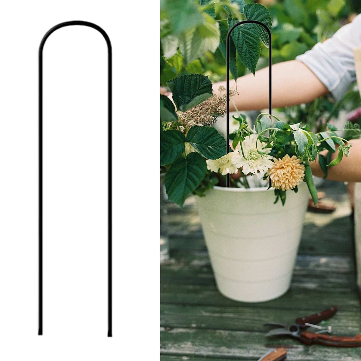 Metal Plant Trellis Support Stand Decorative Plants Climbing Holder Rack For Potted-A