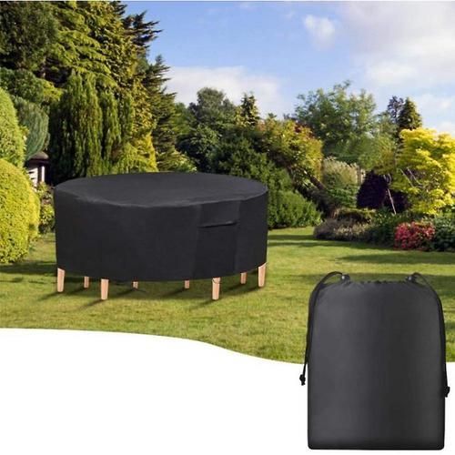 Patio Furniture Covers 210d Outdoor Furniture Covers Waterproof Round Table Cover(230*110cm)