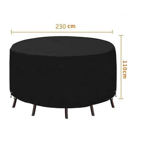 Patio Furniture Covers 210d Outdoor Furniture Covers Waterproof Round Table Cover(230*110cm)