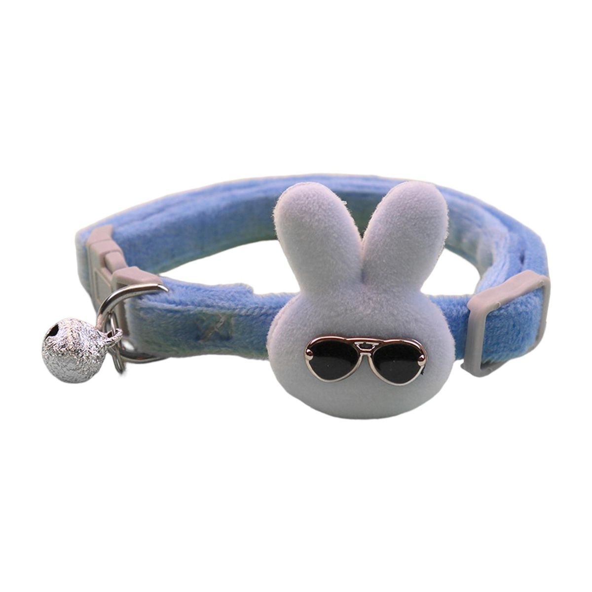 Pet Collar Cartoon Rabbit Pet Cat Dog Collar Ornament Sky Blue