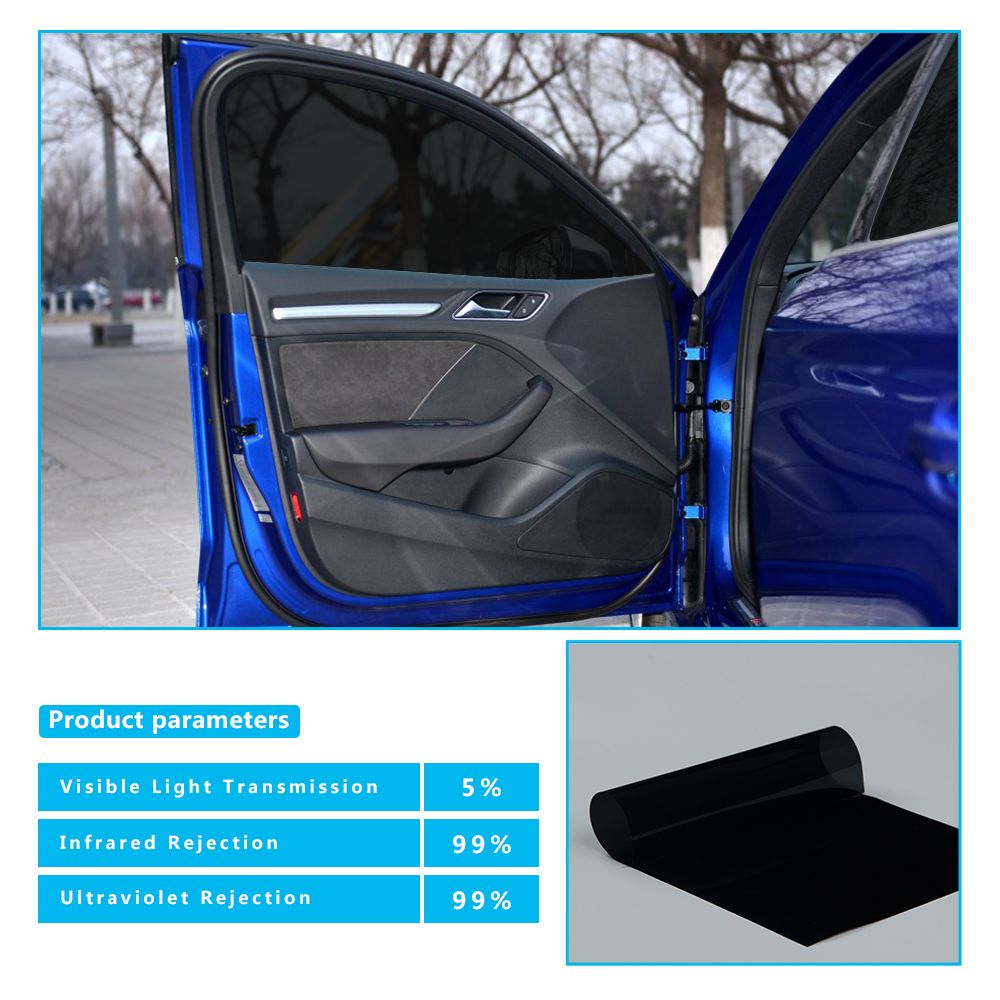 Nano Ceramic Solar Tint Film VLT 5% UV 99% Self-sticker Car