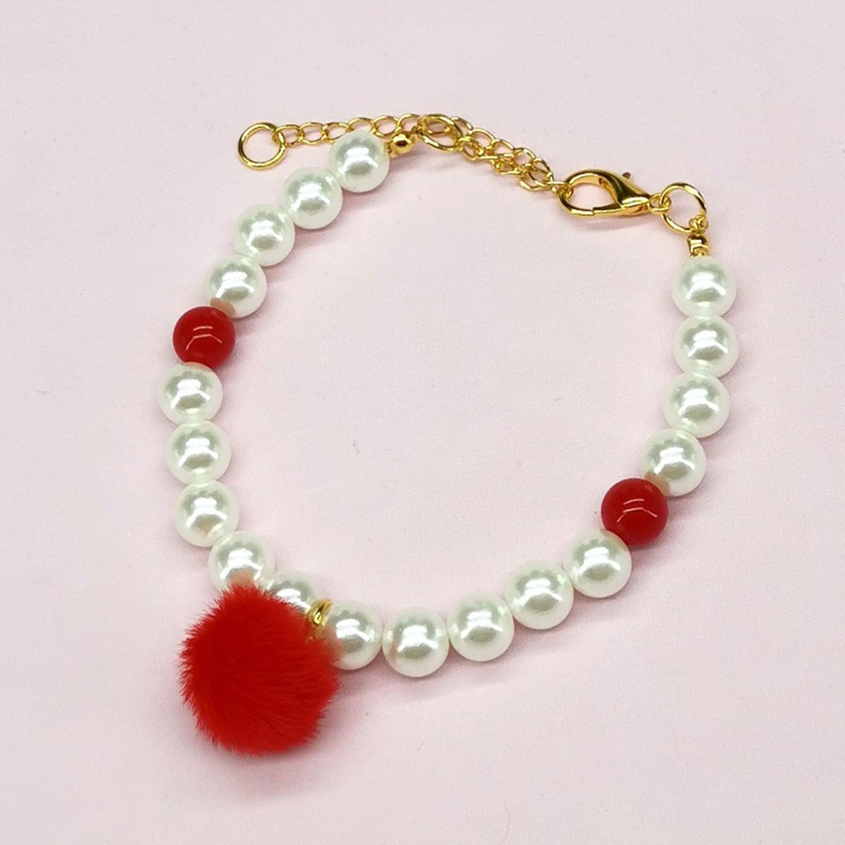 Pet Necklace Collar Doughnut Charm Pet Cat Dog Collar Red