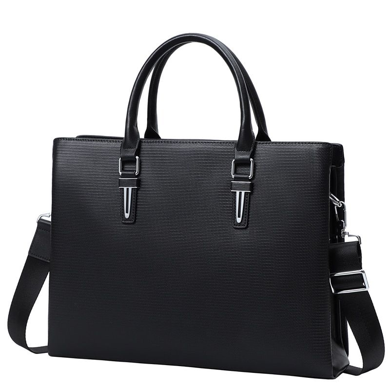 Business Man Briefcase Luxury Document Laptop Shoulder Bag Genuine Leather Men's Handbag