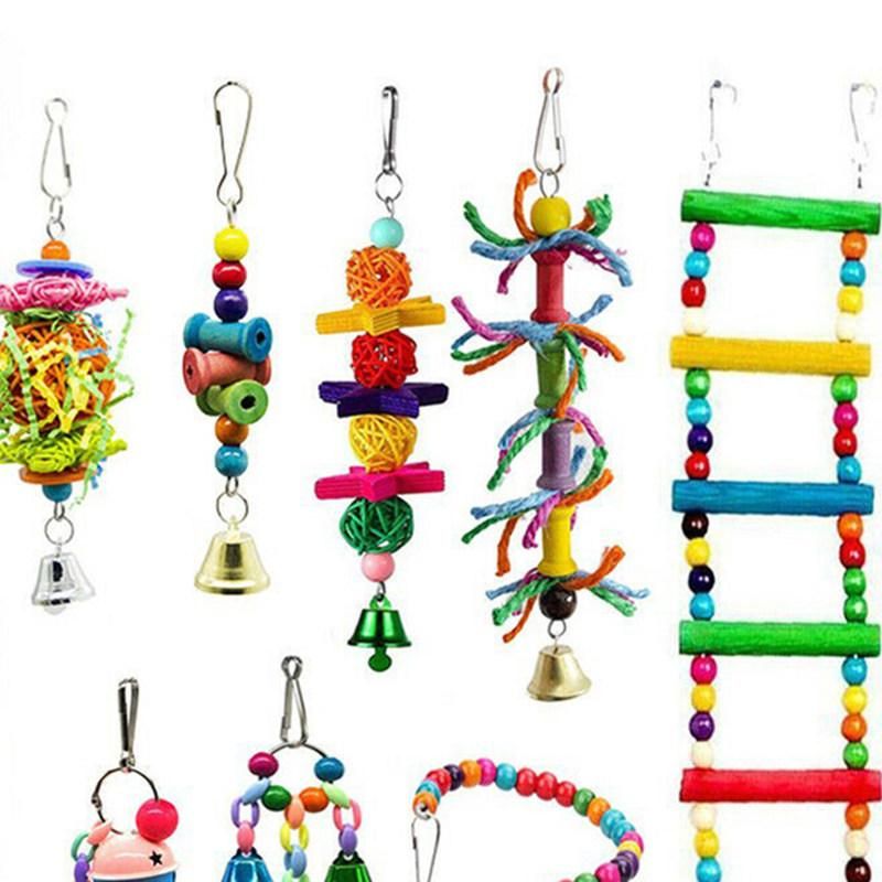 15Pcs/Set Parrot Toy Kit Beads Ball Bell Lightweight-