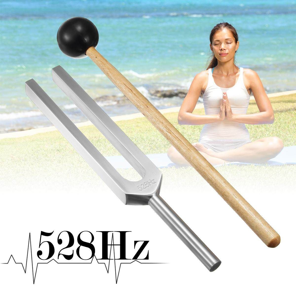 528HZ Aluminum Tuning Fork Chakra Hammer Ball Diagnostic With Mallet Set