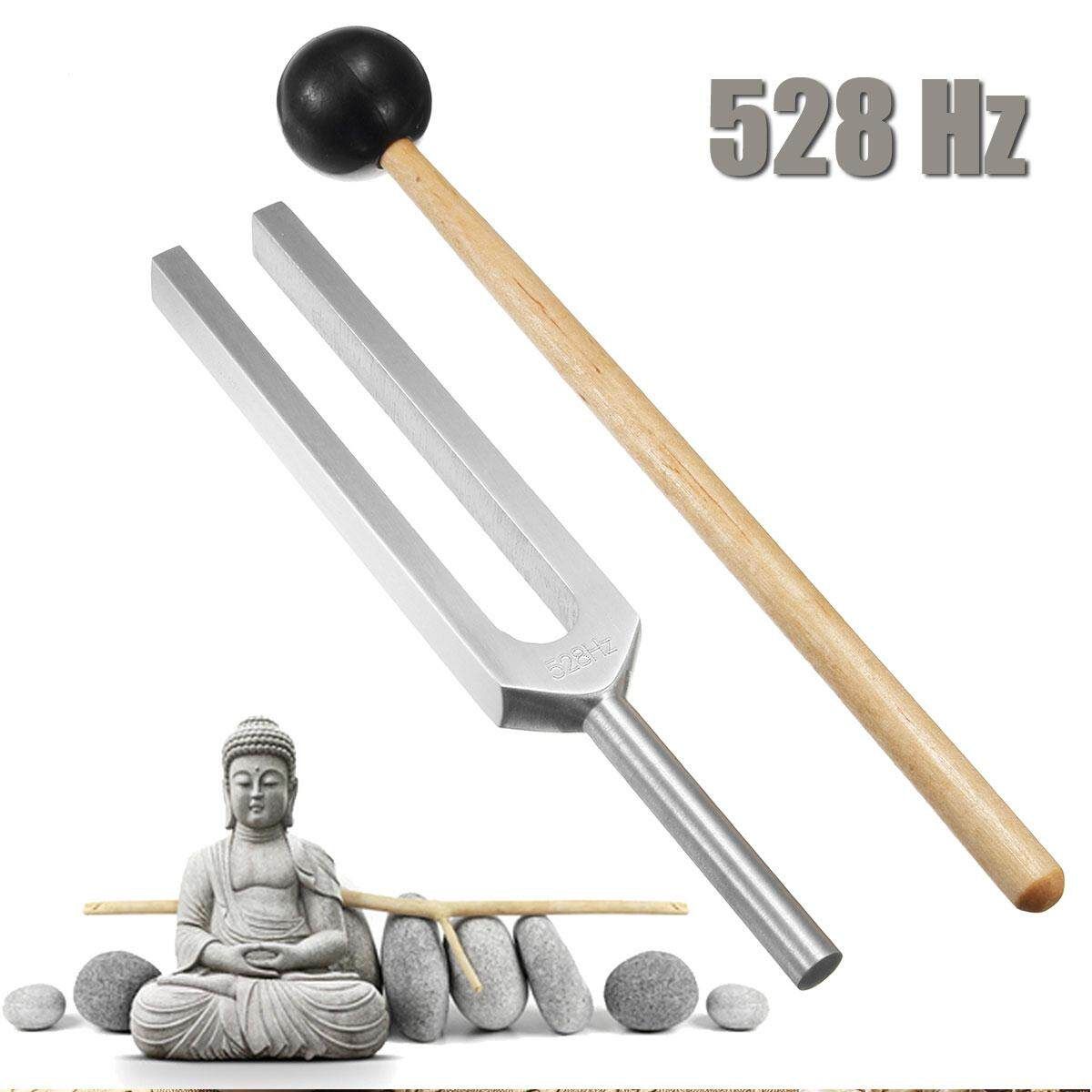 528HZ Aluminum Tuning Fork Chakra Hammer Ball Diagnostic With Mallet Set